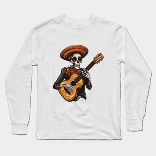 skeleton playing guitar Long Sleeve T-Shirt